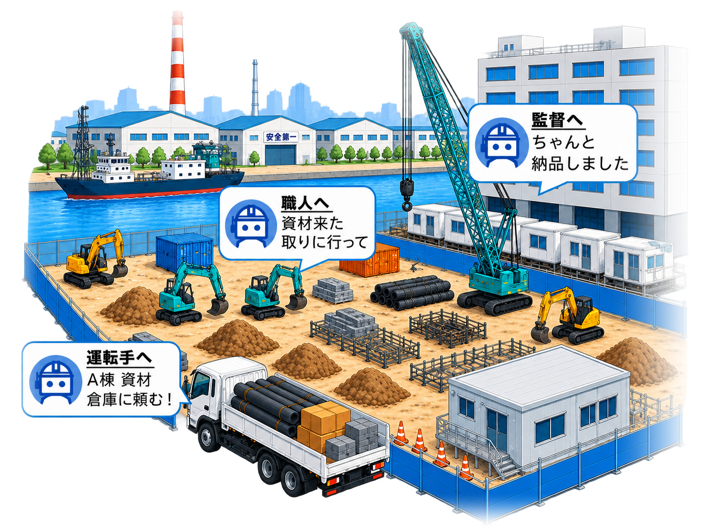 現場で飛び交う連絡をセコナレが受けとめる